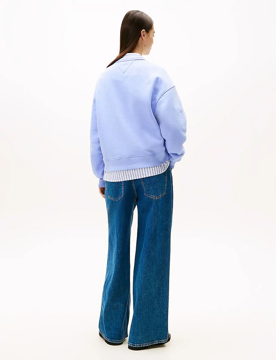 Tommy Jeans - TJW BXY BADGE CREW EXT - hverdags stil - vintage iris - 3