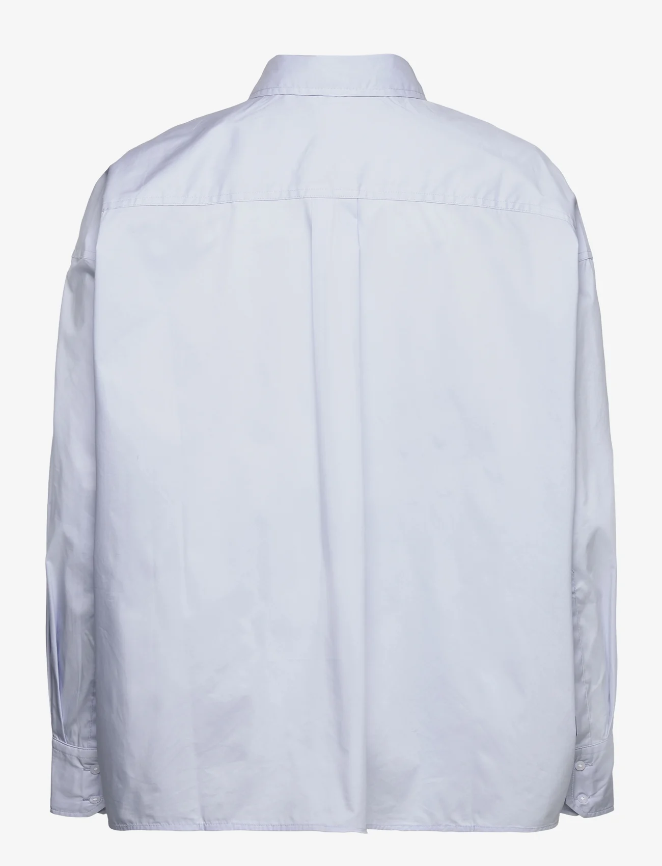 Tommy Jeans - TJW OVS COTTON SHIRT EXT - långärmade skjortor - breezy blue - 1
