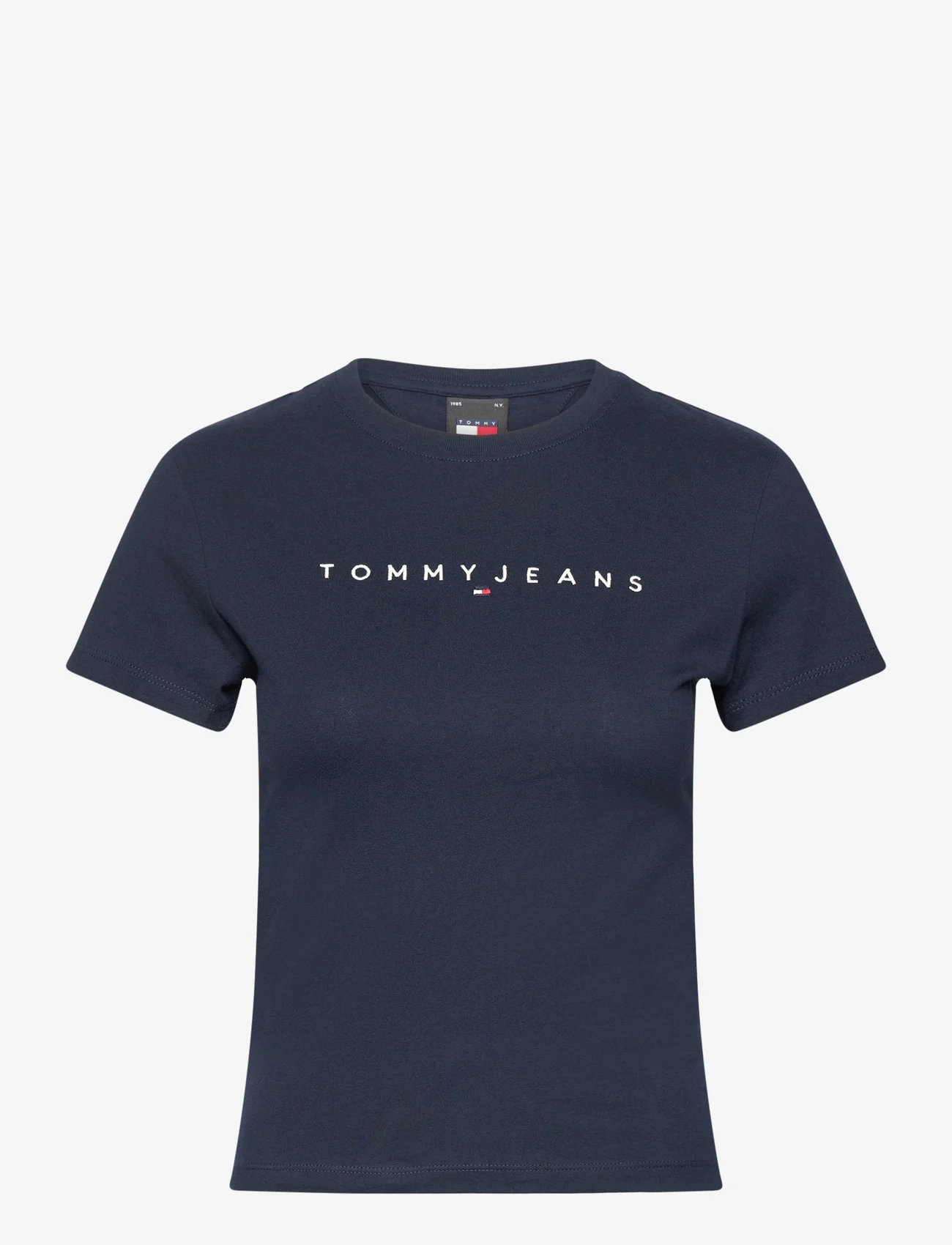 Tommy Jeans - TJW SLIM LINEAR TEE SS EXT - lowest prices - dark night navy - 0