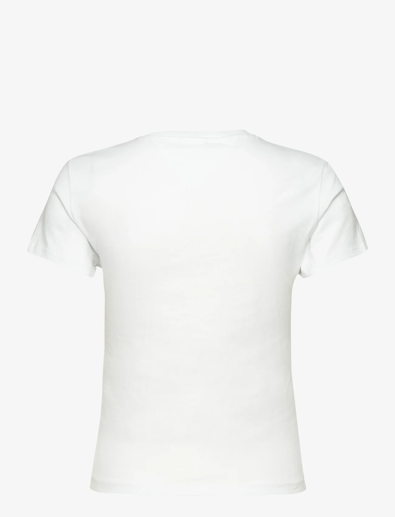 Tommy Jeans - TJW SLIM LINEAR TEE SS EXT - t-skjorter - white - 1