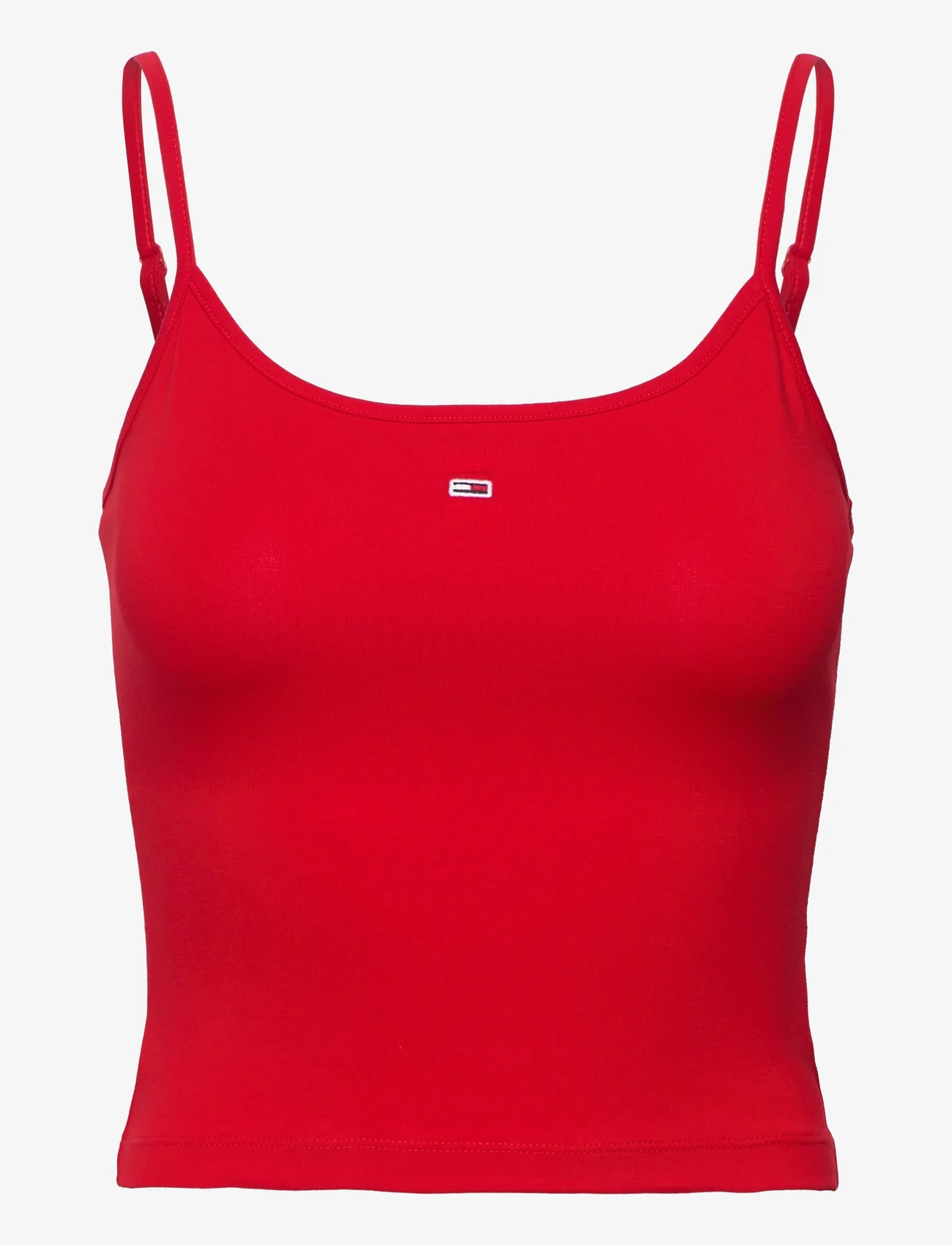 Tommy Jeans - TJW CRP ESSENTIAL STRAP TOP - lowest prices - deep crimson - 0