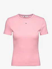 Tommy Jeans - TJW SLIM ESSENTIAL RIB SS - lowest prices - ballet pink - 0