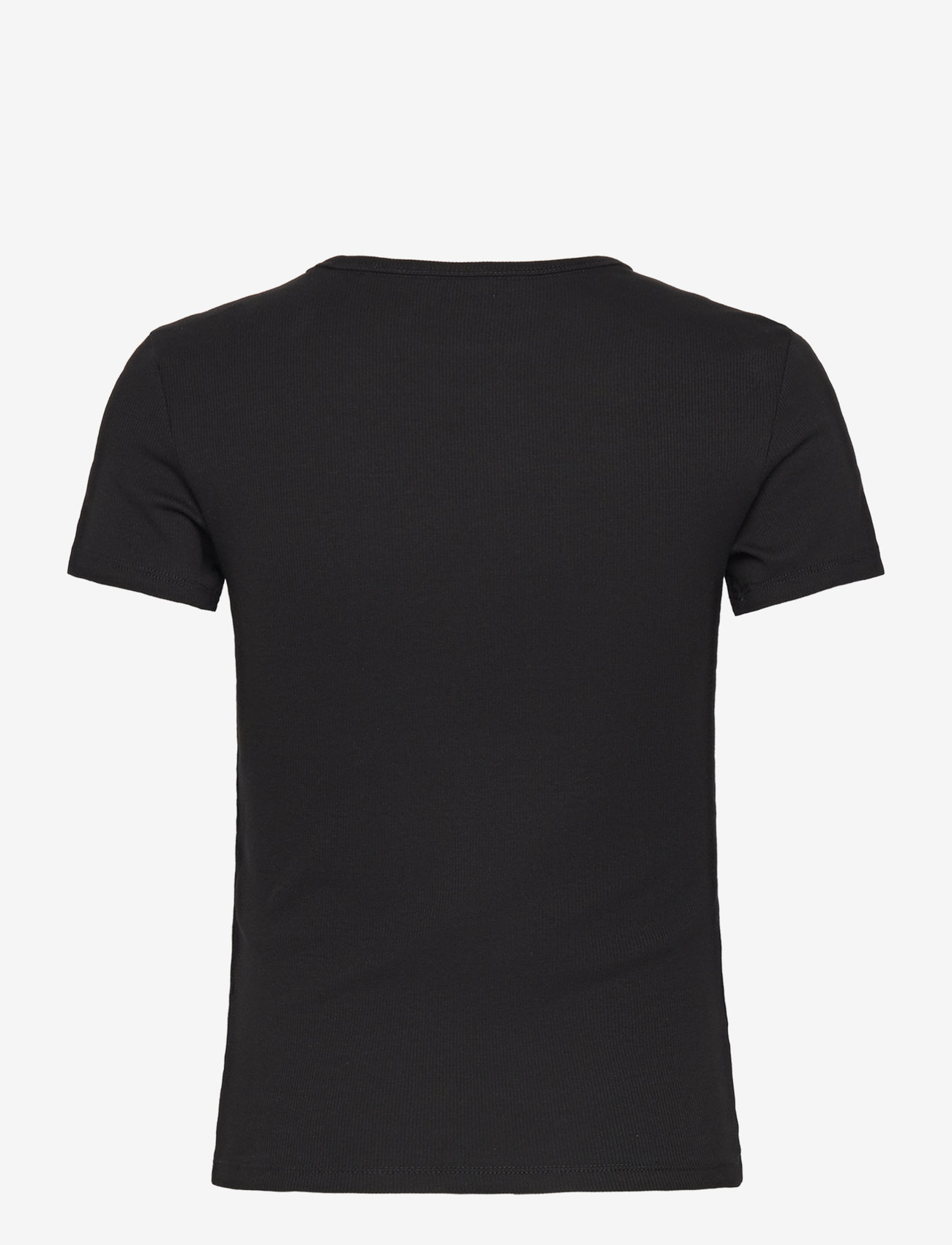 Tommy Jeans - TJW SLIM ESSENTIAL RIB SS - t-shirts - black - 2