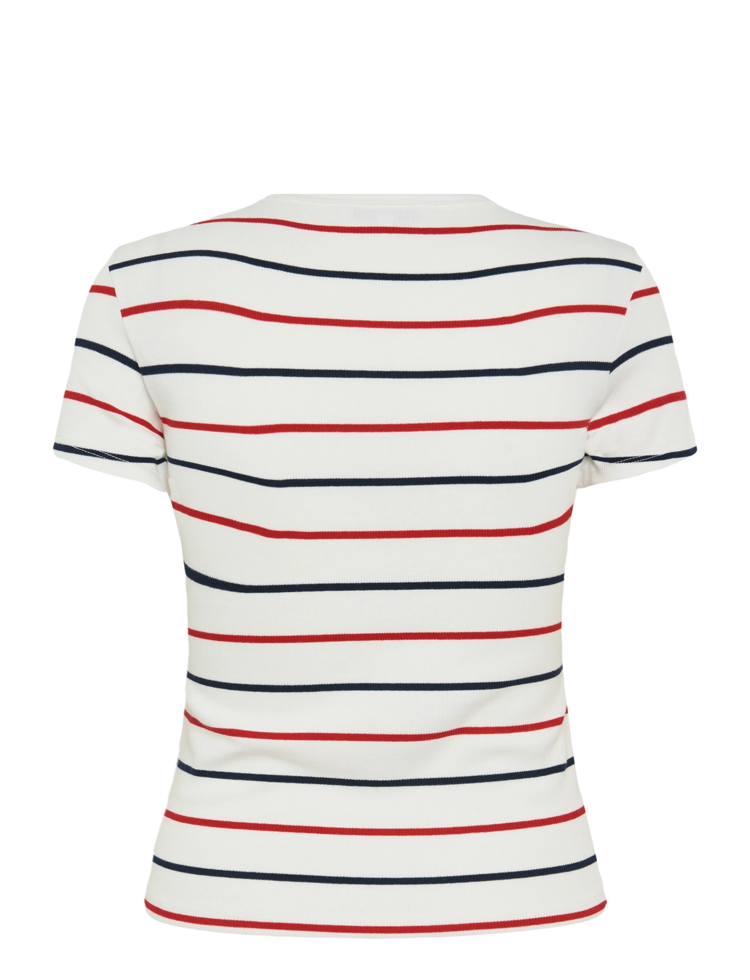 Tommy Jeans - TJW SLIM ESSENTIAL RIB SS EXT - t-shirts - ecru   multi stripe - 2