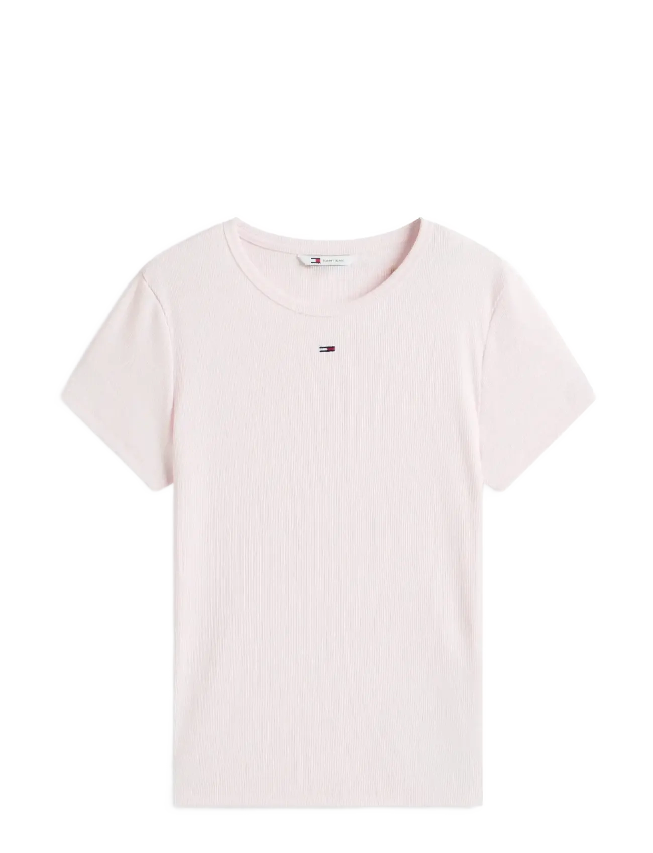 Tommy Jeans TJW SLIM ESSENTIAL RIB SS EXT - Back to basics - LIGHT PINK / pink/rose