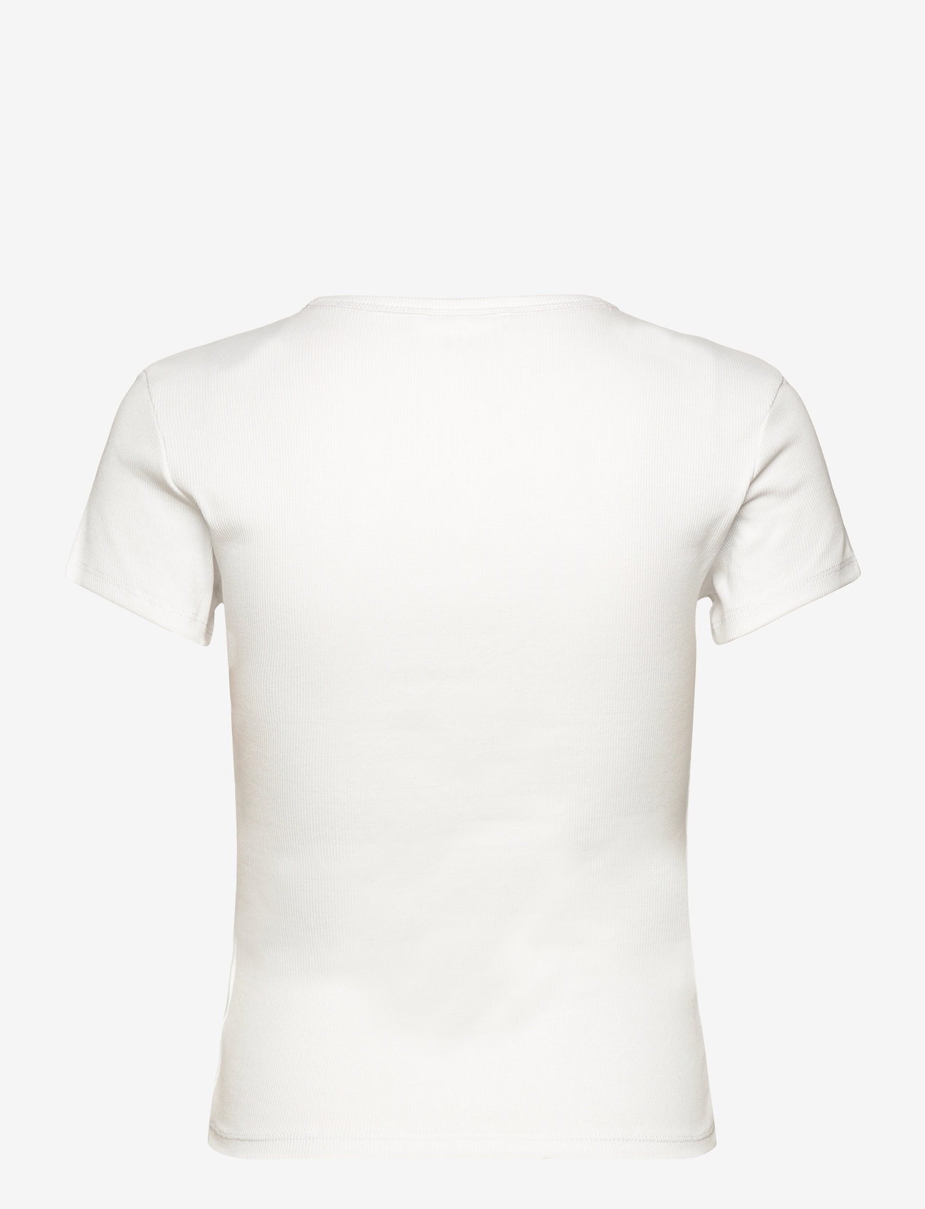 Tommy Jeans - TJW SLIM ESSENTIAL RIB SS - t-shirts - white - 2