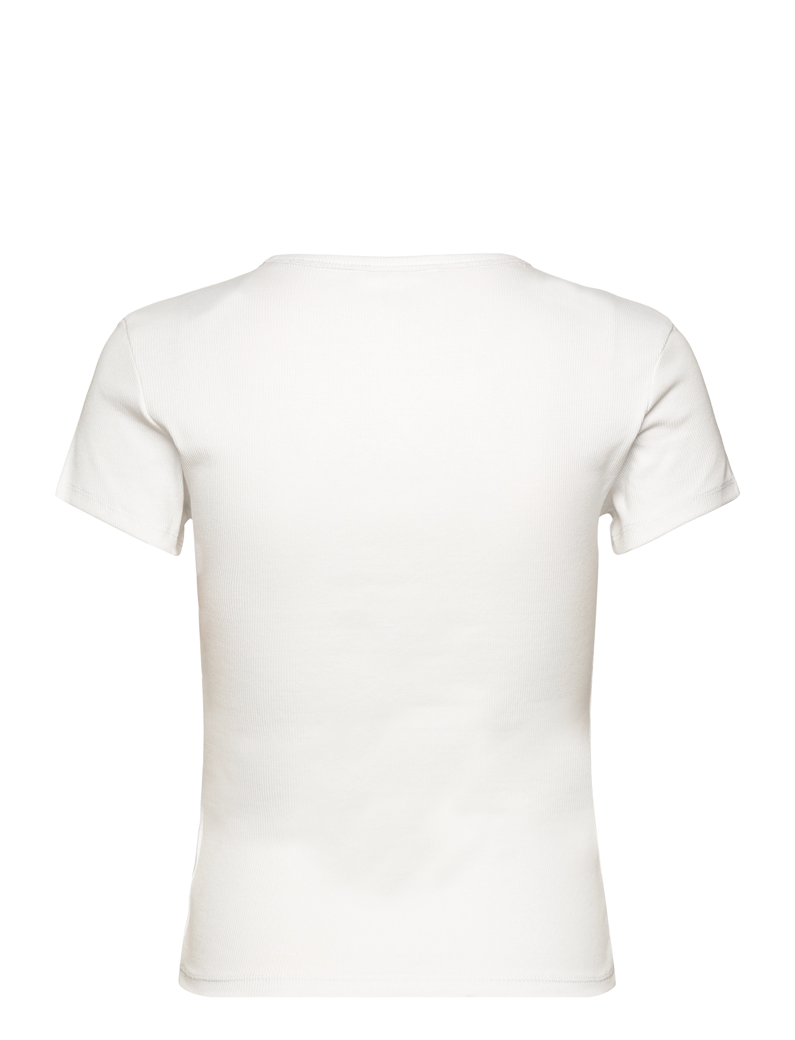 Tommy Jeans - TJW SLIM ESSENTIAL RIB SS - t-krekli - white - 2