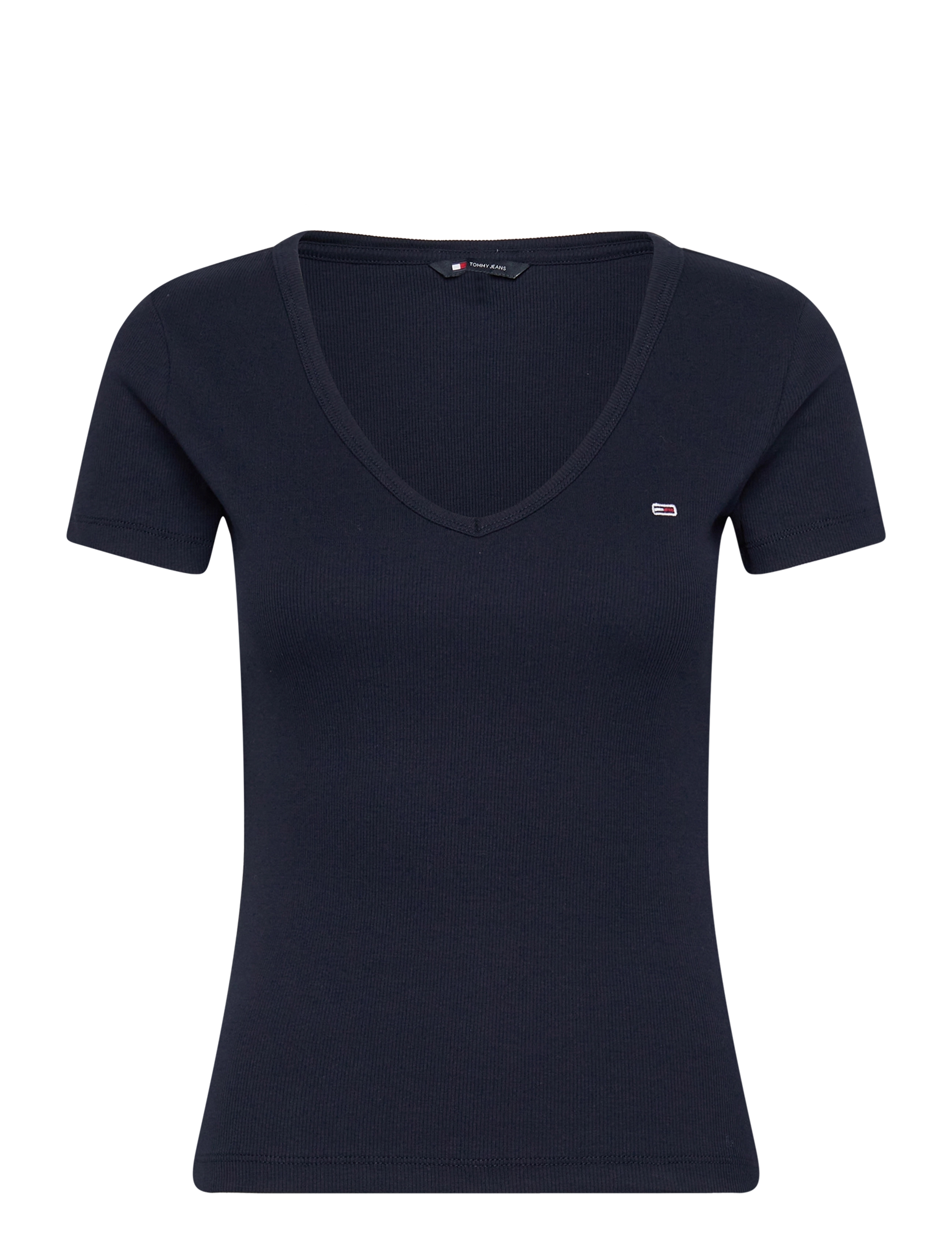 Tommy Jeans TJW SLIM ESSENTIAL RIB V SS - Tommy Jeans - DARK NIGHT NAVY / navy