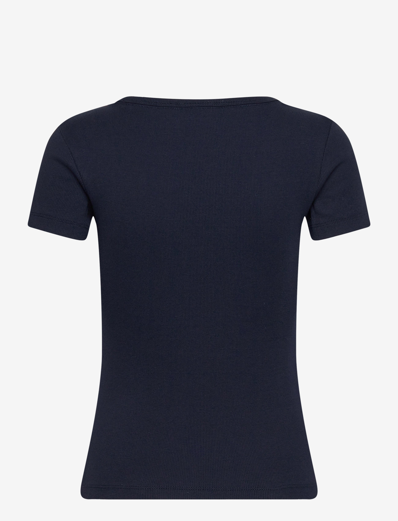 Tommy Jeans - TJW SLIM ESSENTIAL RIB V SS - t-särgid - dark night navy - 2