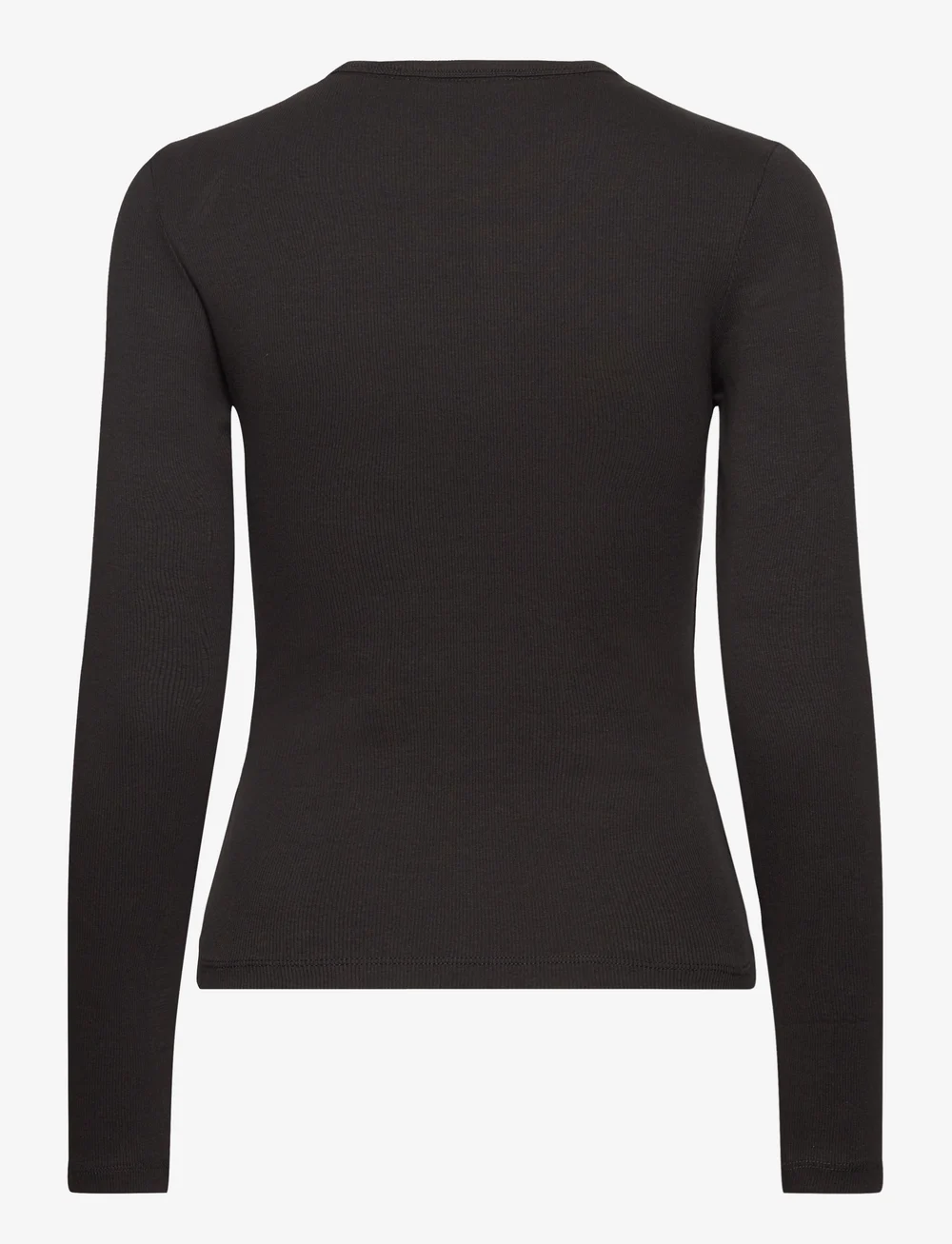 Tommy Jeans - TJW SLIM ESSENTIAL RIB LS - long-sleeved tops - black - 2