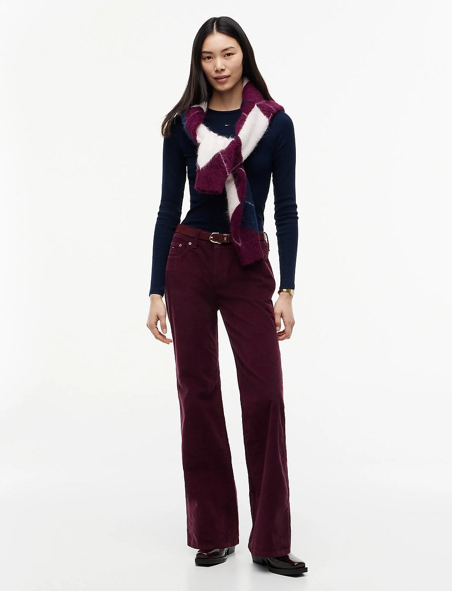 Tommy Jeans - TJW SLIM ESSENTIAL RIB LS - langermede topper - dark blue - 5