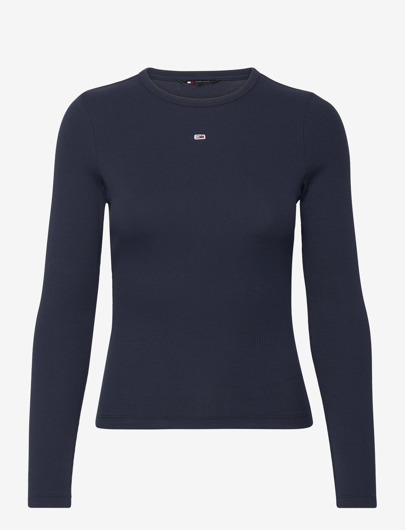 Tommy Jeans - TJW SLIM ESSENTIAL RIB LS - efterårstøj - dark night navy - 0