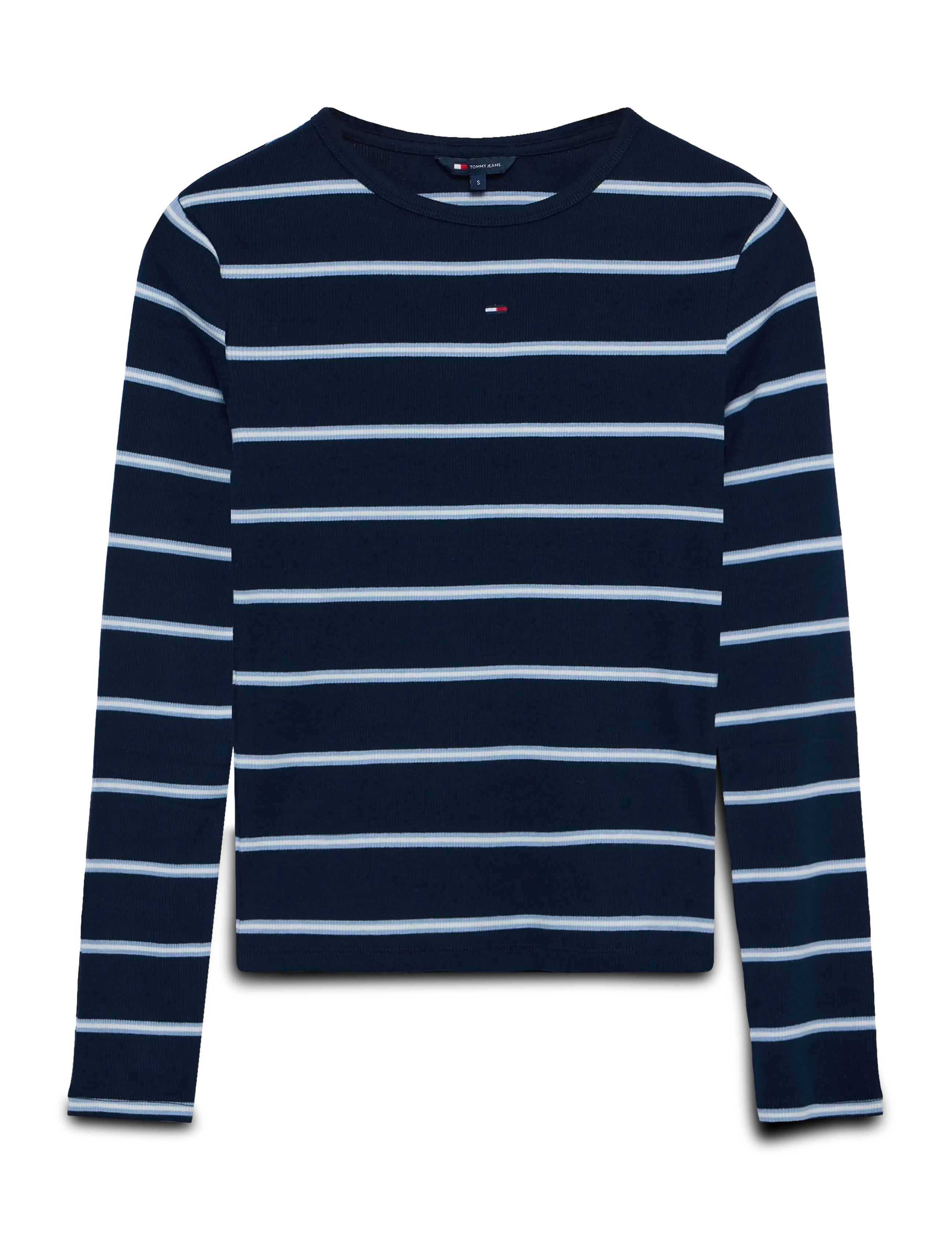 Tommy Jeans - TJW SLIM ESSENTIAL RIB LS - langärmlige tops - dark night navy / stripe - 1