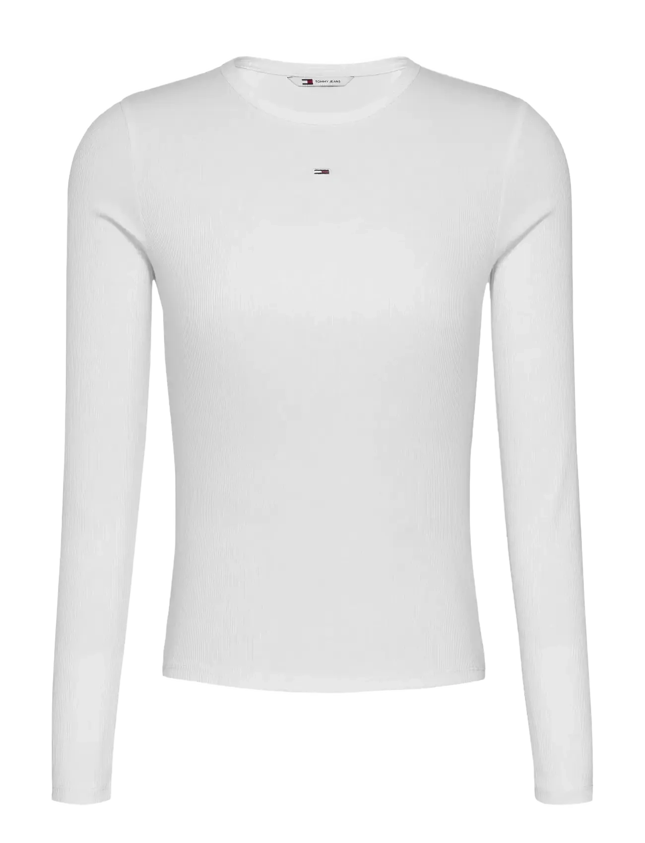Tommy Jeans TJW SLIM ESSENTIAL RIB LS - Tøj - ECRU / white