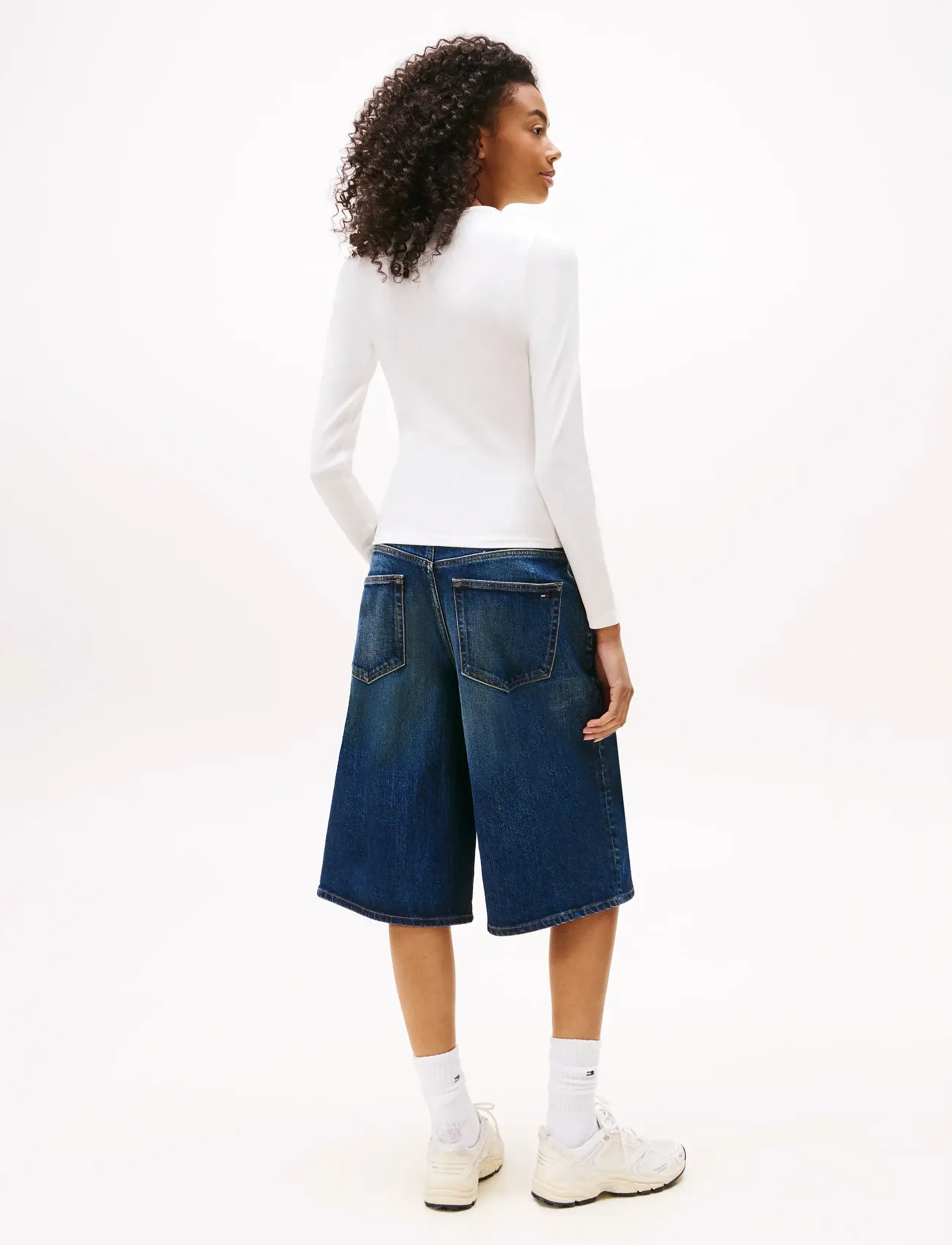 Tommy Jeans - TJW SLIM ESSENTIAL RIB LS - langärmlige tops - ecru - 4