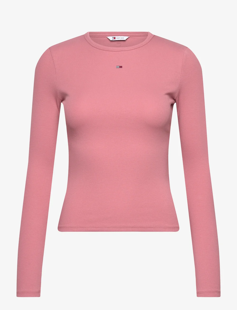 Tommy Jeans - TJW SLIM ESSENTIAL RIB LS - pikkade varrukatega alussärgid - tahiti berry - 1