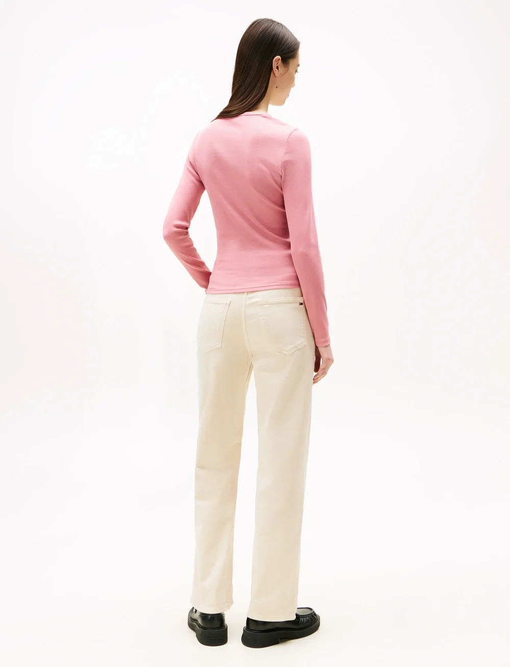 Tommy Jeans - TJW SLIM ESSENTIAL RIB LS - pikkade varrukatega alussärgid - tahiti berry - 4