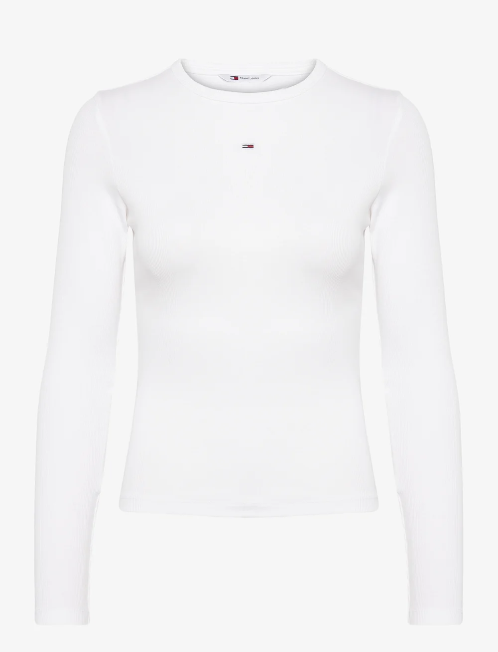 Tommy Jeans - TJW SLIM ESSENTIAL RIB LS - pikkade varrukatega alussärgid - white - 0