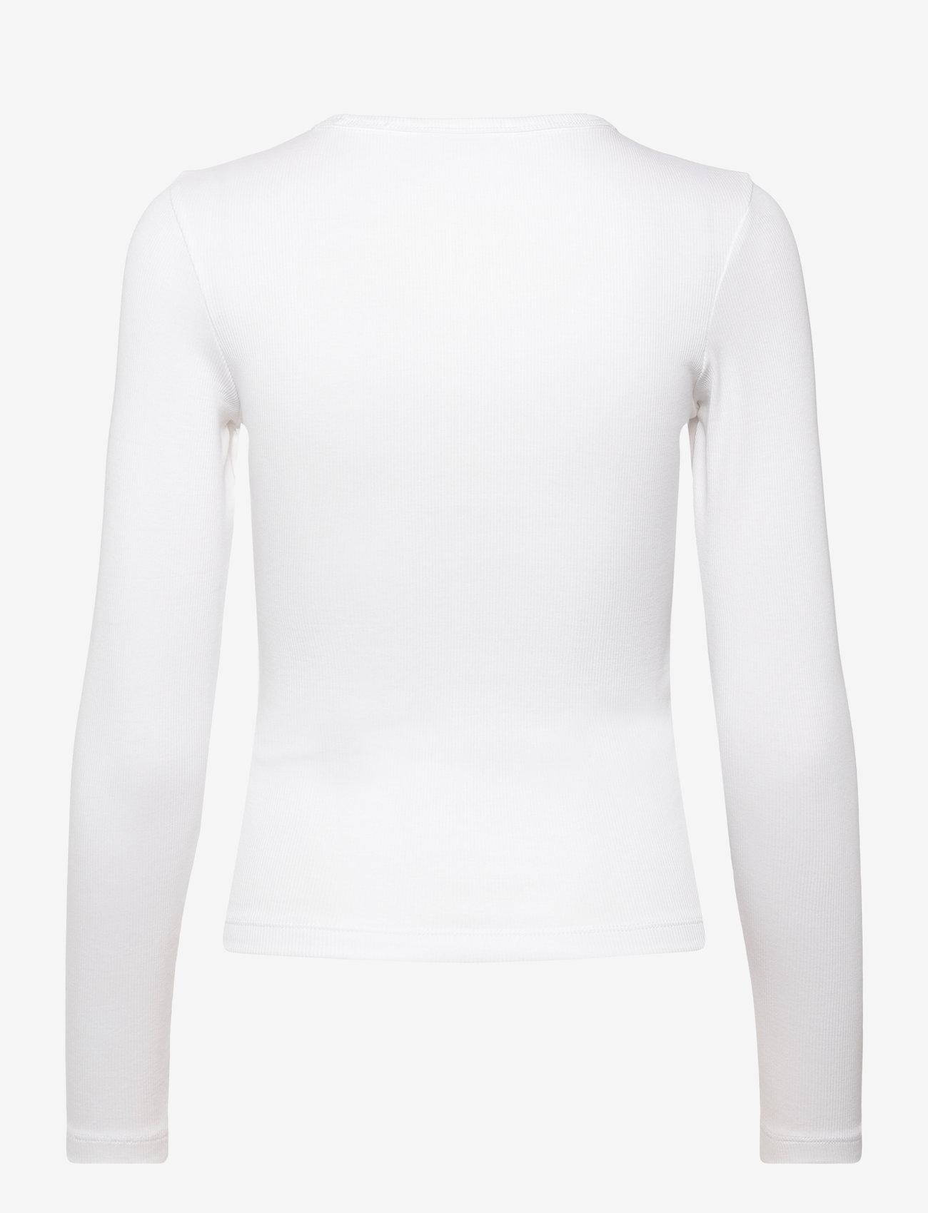 Tommy Jeans - TJW SLIM ESSENTIAL RIB LS - langärmlige tops - white - 1