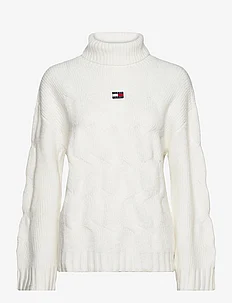 TJW BADGE TRTLNK CABLE SWEATER, Tommy Jeans