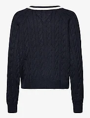 Tommy Jeans - TJW V-NECK CABLE SWEATER - sweaters - dark night navy - 1