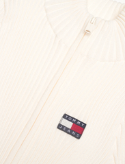 Tommy Jeans - TJW BADGE ZIP SWEATER DRESS - fodralklänningar - ancient white - 2