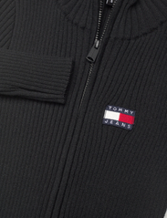 Tommy Jeans - TJW BADGE ZIP SWEATER DRESS - fodralklänningar - black - 2