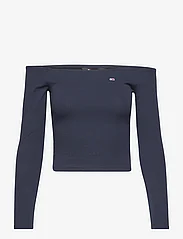 Tommy Jeans - TJW OFF SHOULDER TOP LS - lowest prices - dark night navy - 0
