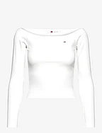 TJW OFF SHOULDER TOP LS - WHITE