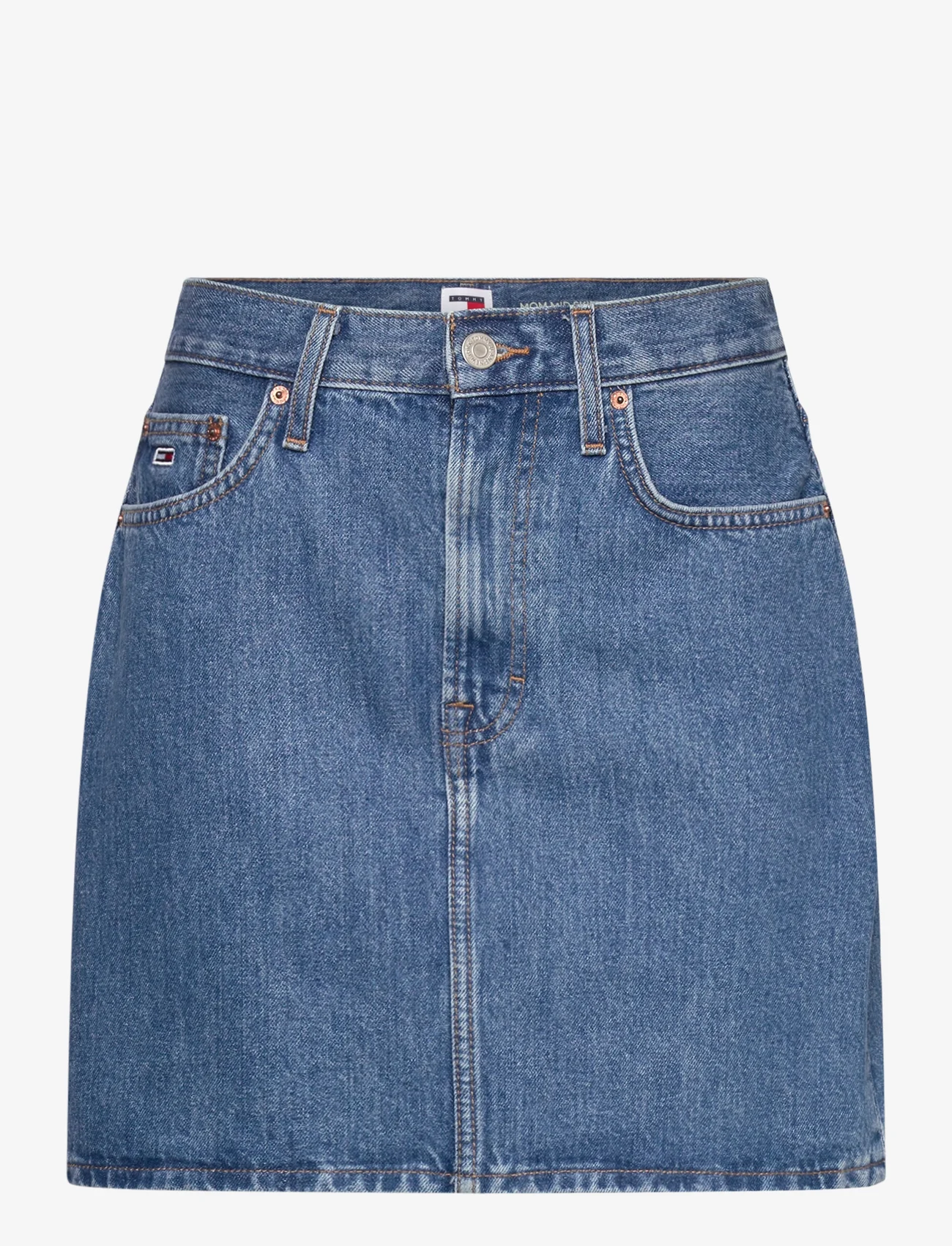 Tommy Jeans - MOM UH SKIRT BH0034 - korta kjolar - denim medium - 0