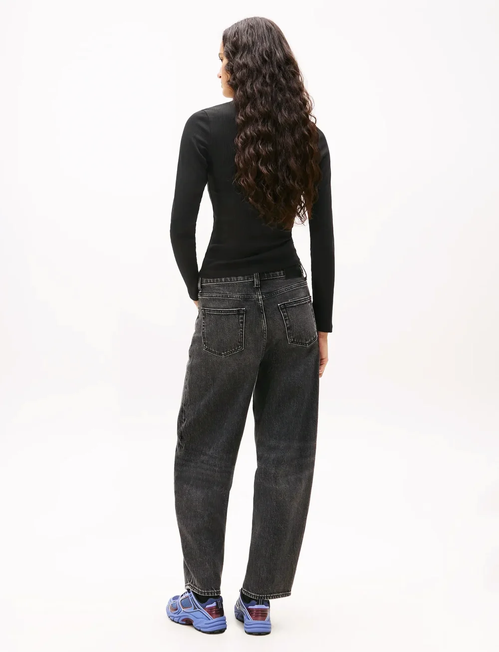 Tommy Jeans - TJW 2PACK SLIM ESSENTIAL RIB LS - pitkähihaiset t-paidat - black / black - 4