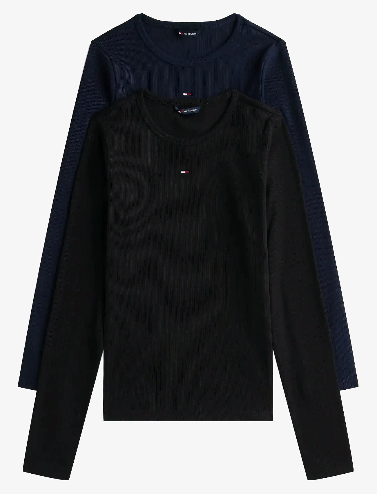 Tommy Jeans - TJW 2PACK SLIM ESSENTIAL RIB LS - langærmede toppe - black   dark blue - 1