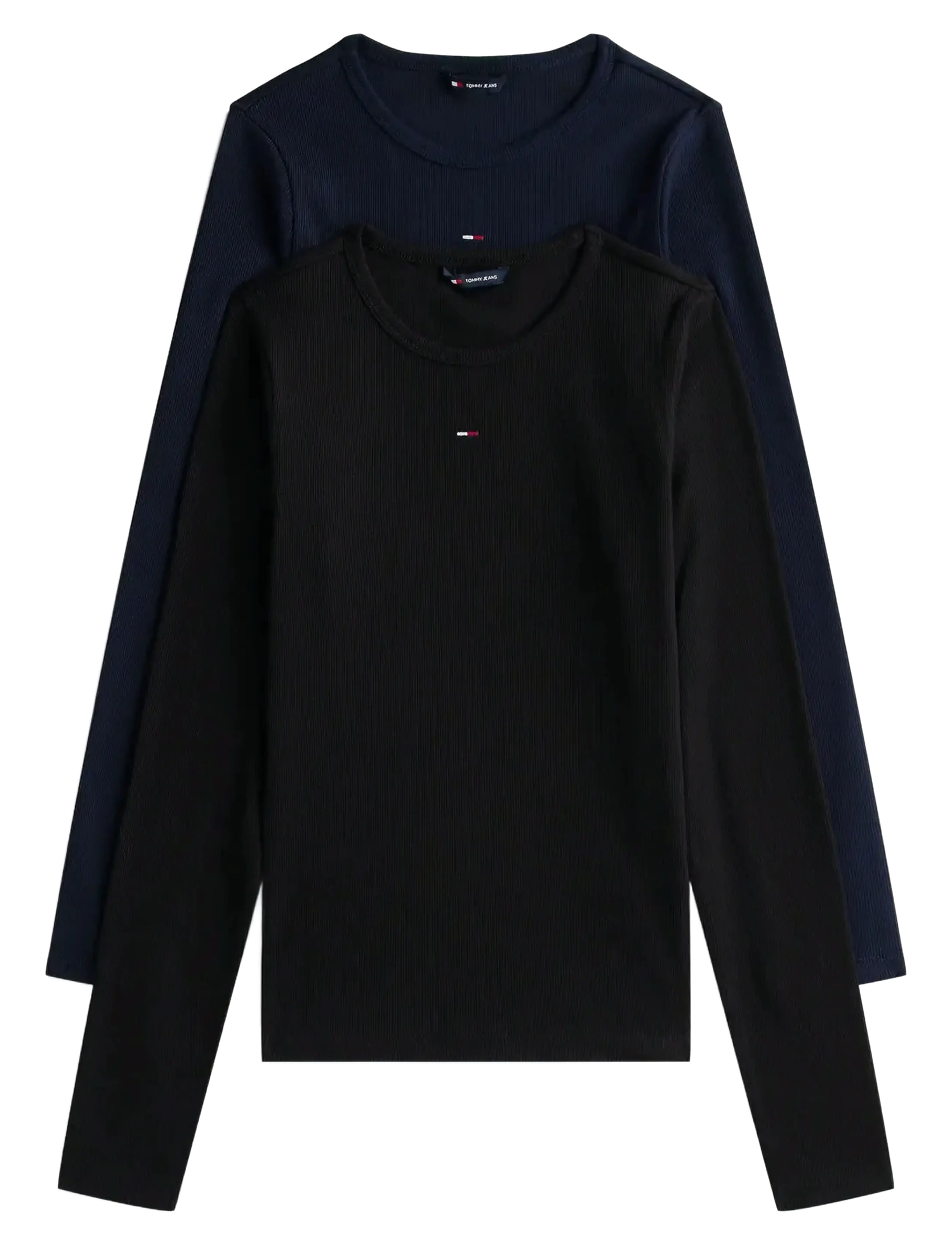 Tommy Jeans TJW 2PACK SLIM ESSENTIAL RIB LS - Tommy Hilfiger - BLACK   DARK BLUE / navy