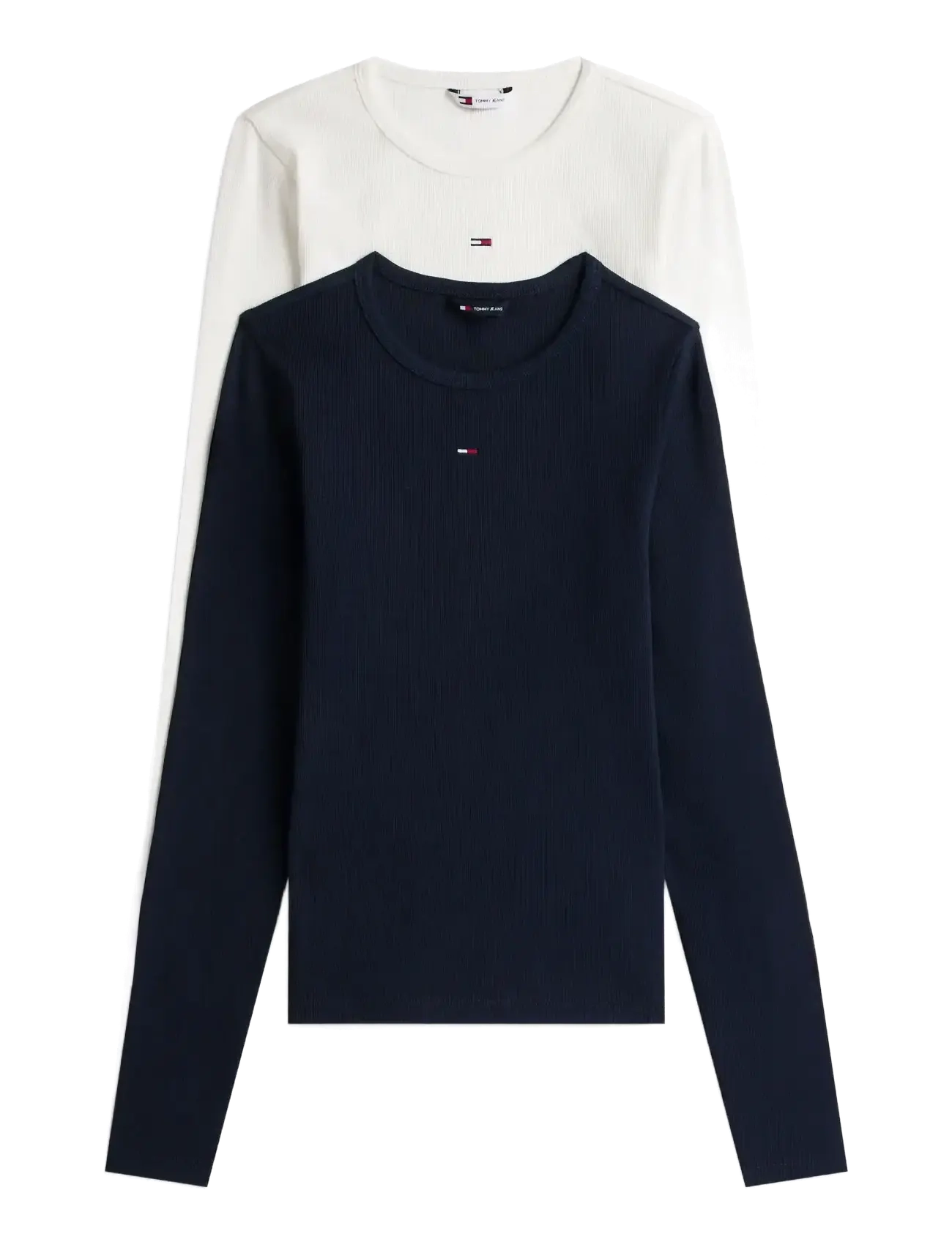 Tommy Jeans TJW 2PACK SLIM ESSENTIAL RIB LS - Tommy Hilfiger - ECRU   DARK BLUE / navy