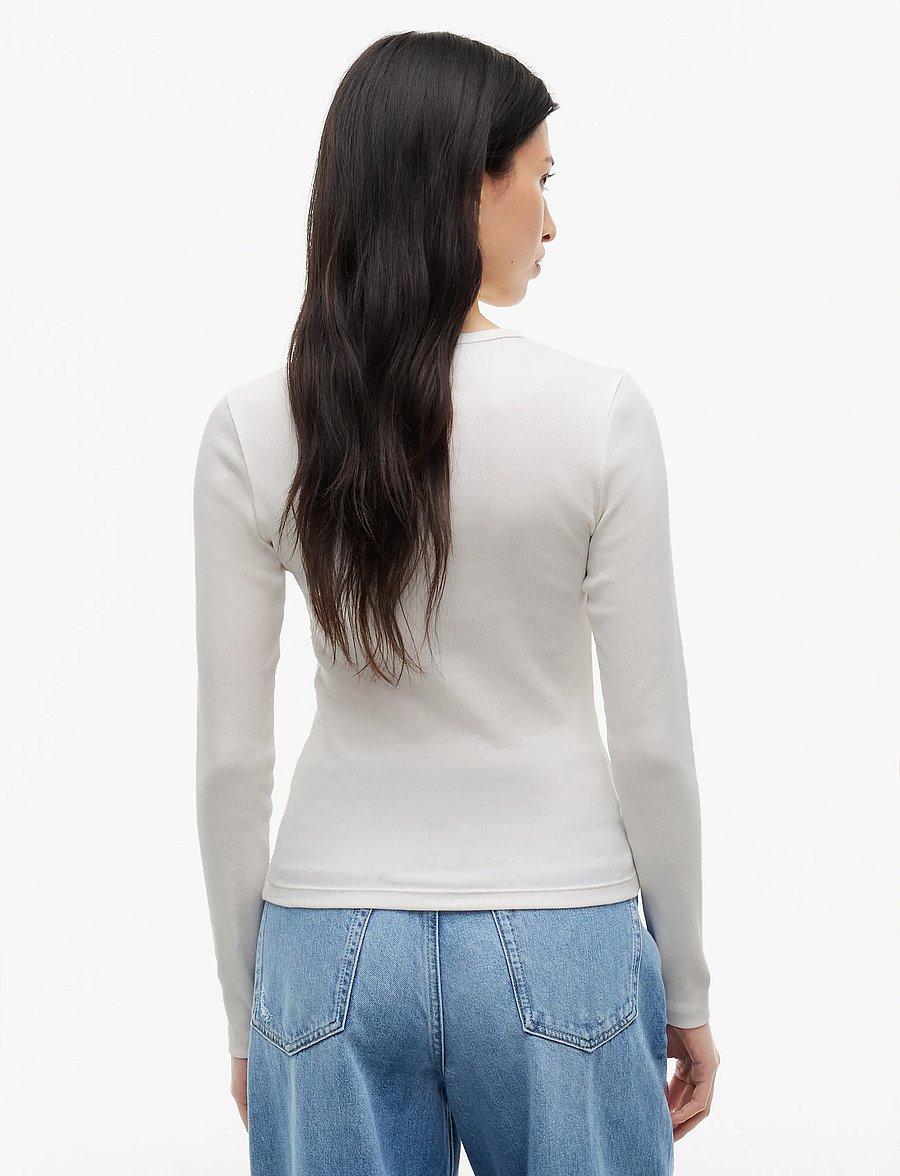 Tommy Jeans - TJW 2PACK SLIM ESSENTIAL RIB LS - langärmlige tops - ecru dark blue - 2