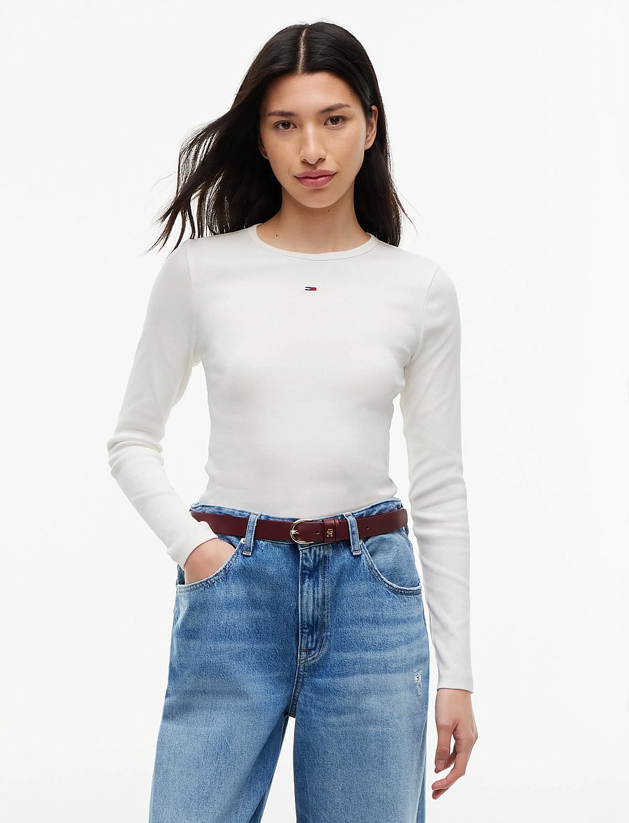 Tommy Jeans - TJW 2PACK SLIM ESSENTIAL RIB LS - langärmlige tops - ecru dark blue - 3