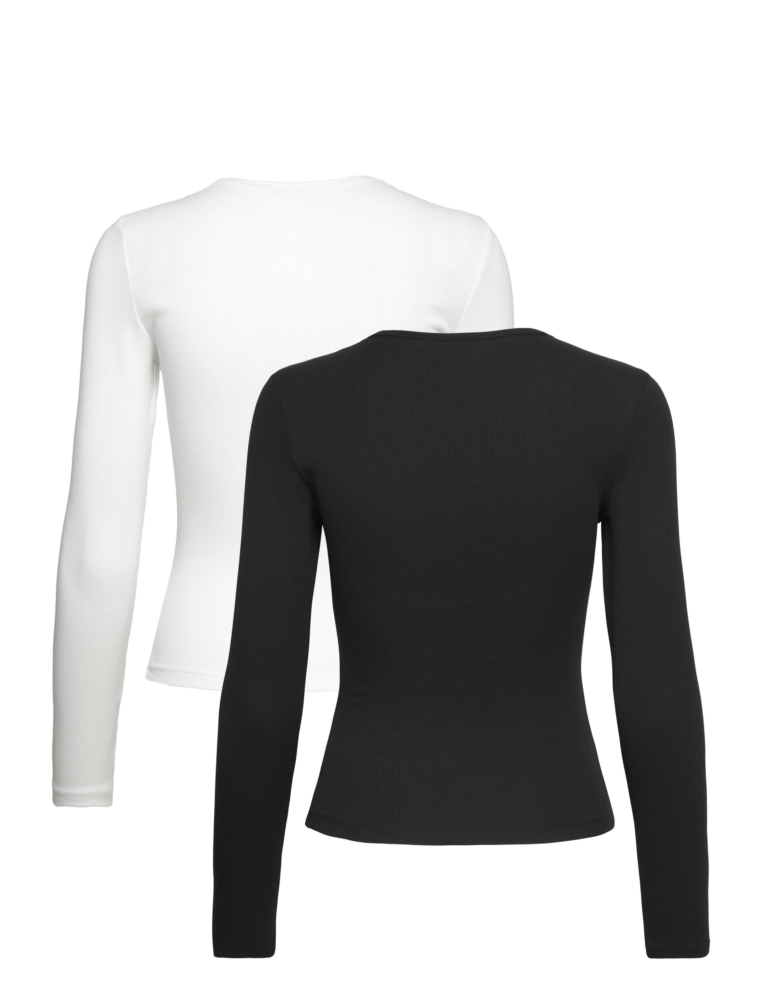 Tommy Jeans - TJW 2PACK SLIM ESSENTIAL RIB LS - white / black - 2