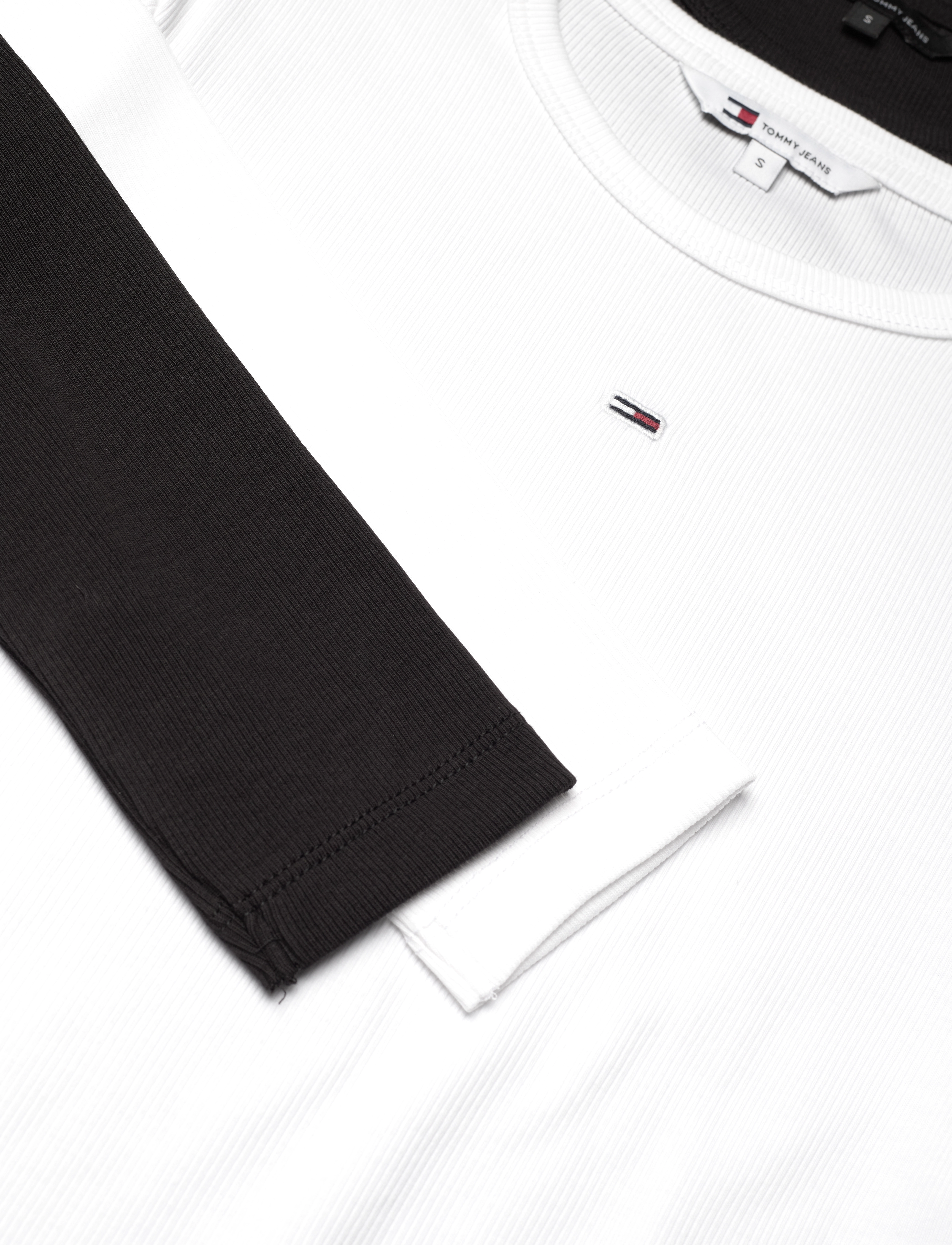 Tommy Jeans - TJW 2PACK SLIM ESSENTIAL RIB LS - white / black - 1