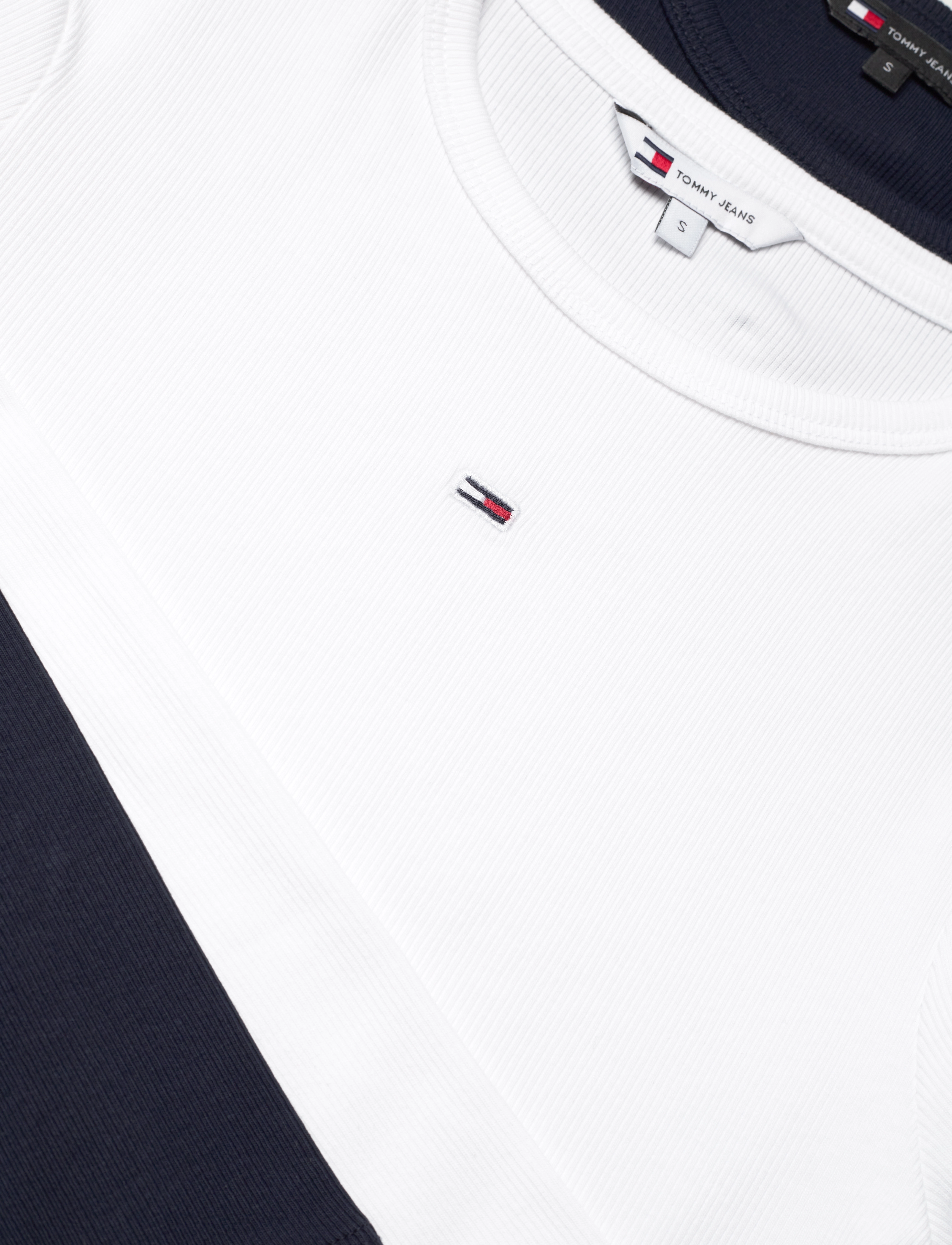 Tommy Jeans - TJW 2PACK SLIM ESSENTIAL RIB LS - long-sleeved tops - white / dark night navy - 1