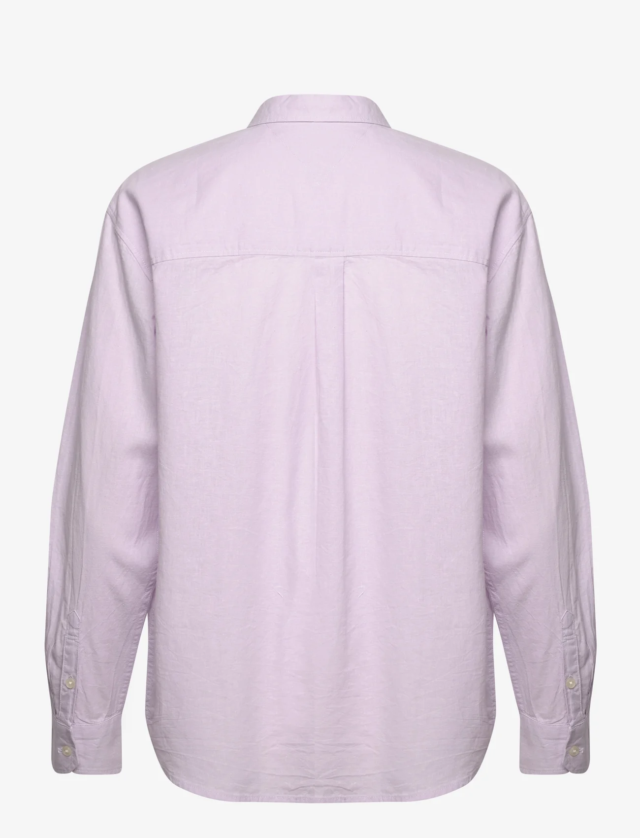 Tommy Jeans - TJW SOLID LINEN BLEND SHIRT - lininiai marškiniai - lavender flower - 1