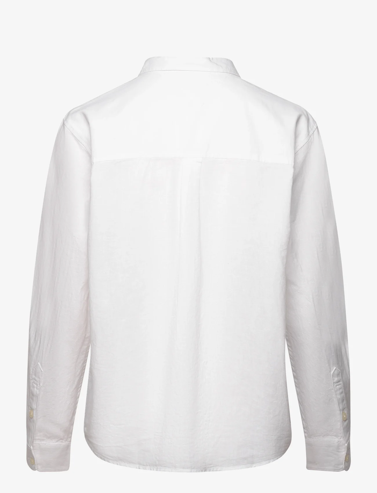 Tommy Jeans - TJW SOLID LINEN BLEND SHIRT - lininiai marškiniai - white - 1