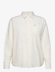 Tommy Jeans - TJW BOXY STRIPE LINEN SHIRT - linen shirts - lemon zest / stripe - 0