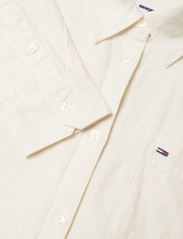 Tommy Jeans - TJW BOXY STRIPE LINEN SHIRT - lininiai marškiniai - lemon zest / stripe - 2