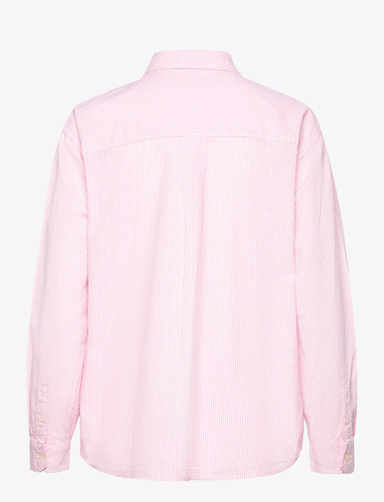 Tommy Jeans - TJW BOXY STRIPE LINEN SHIRT - linnen overhemden - tickled pink / stripe - 1
