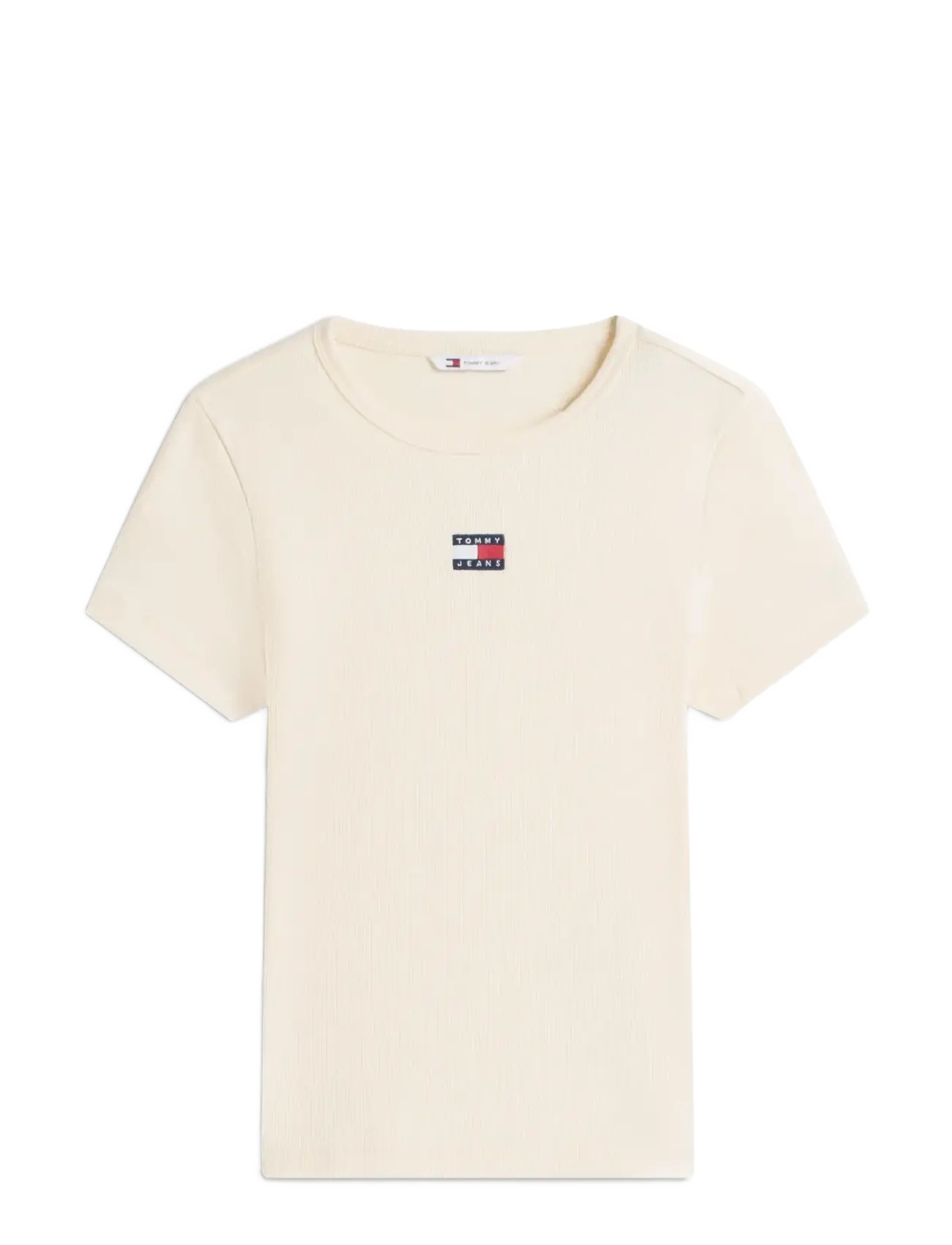 TJW SLIM BADGE RIB TEE - ALMOST YELLOW