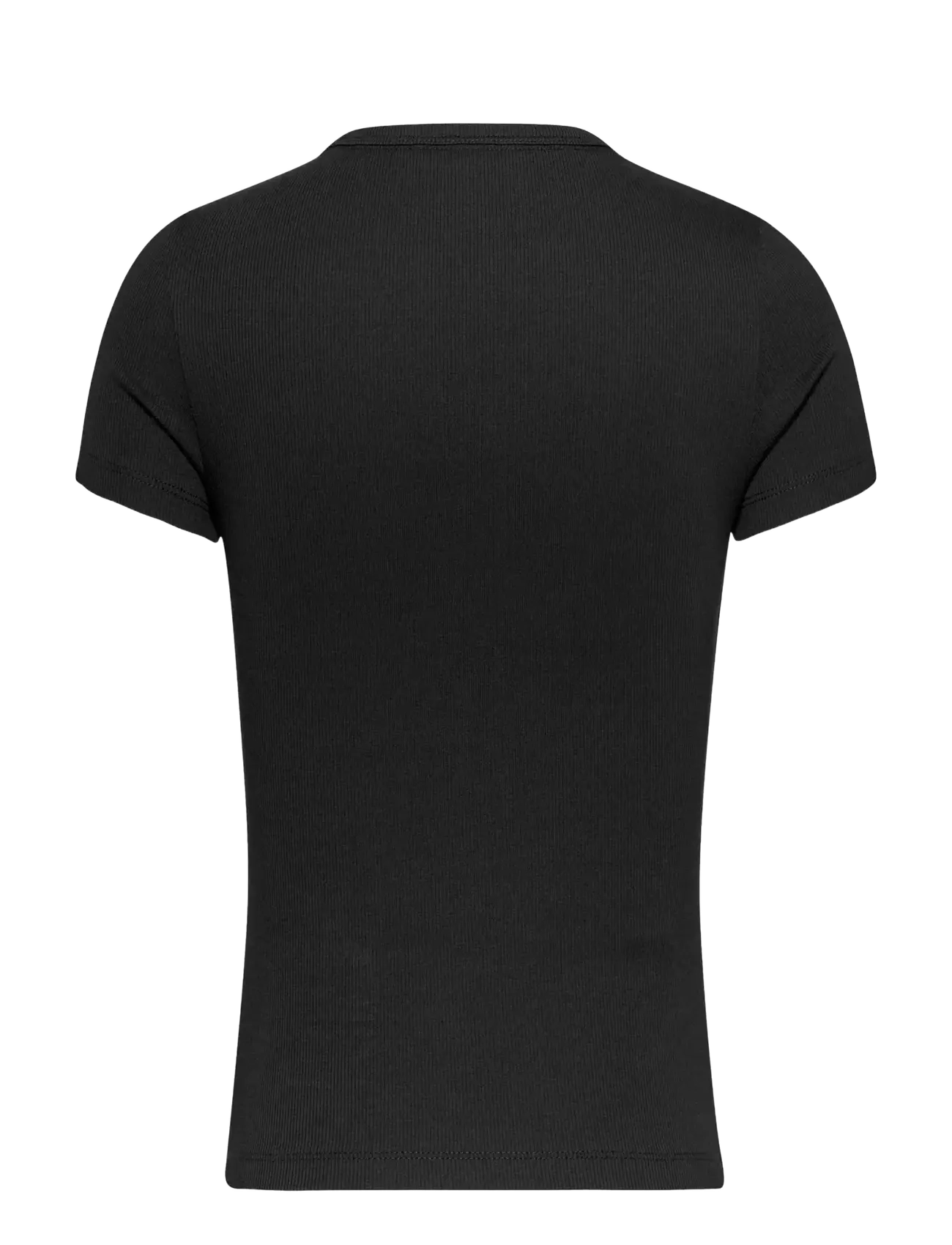 Tommy Jeans - TJW SLIM BADGE RIB TEE - t-shirts - black - 2