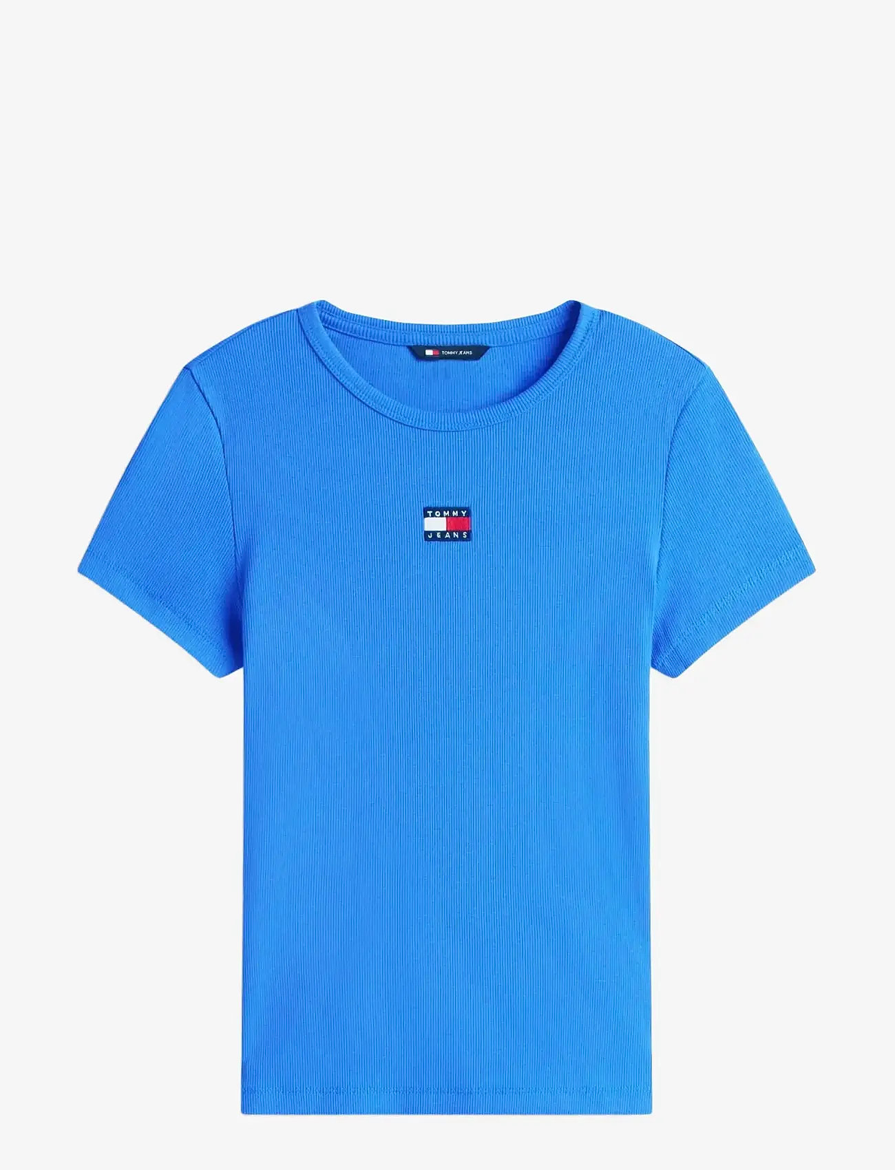 Tommy Jeans - TJW SLIM BADGE RIB TEE - t-shirts - empire blue - 1