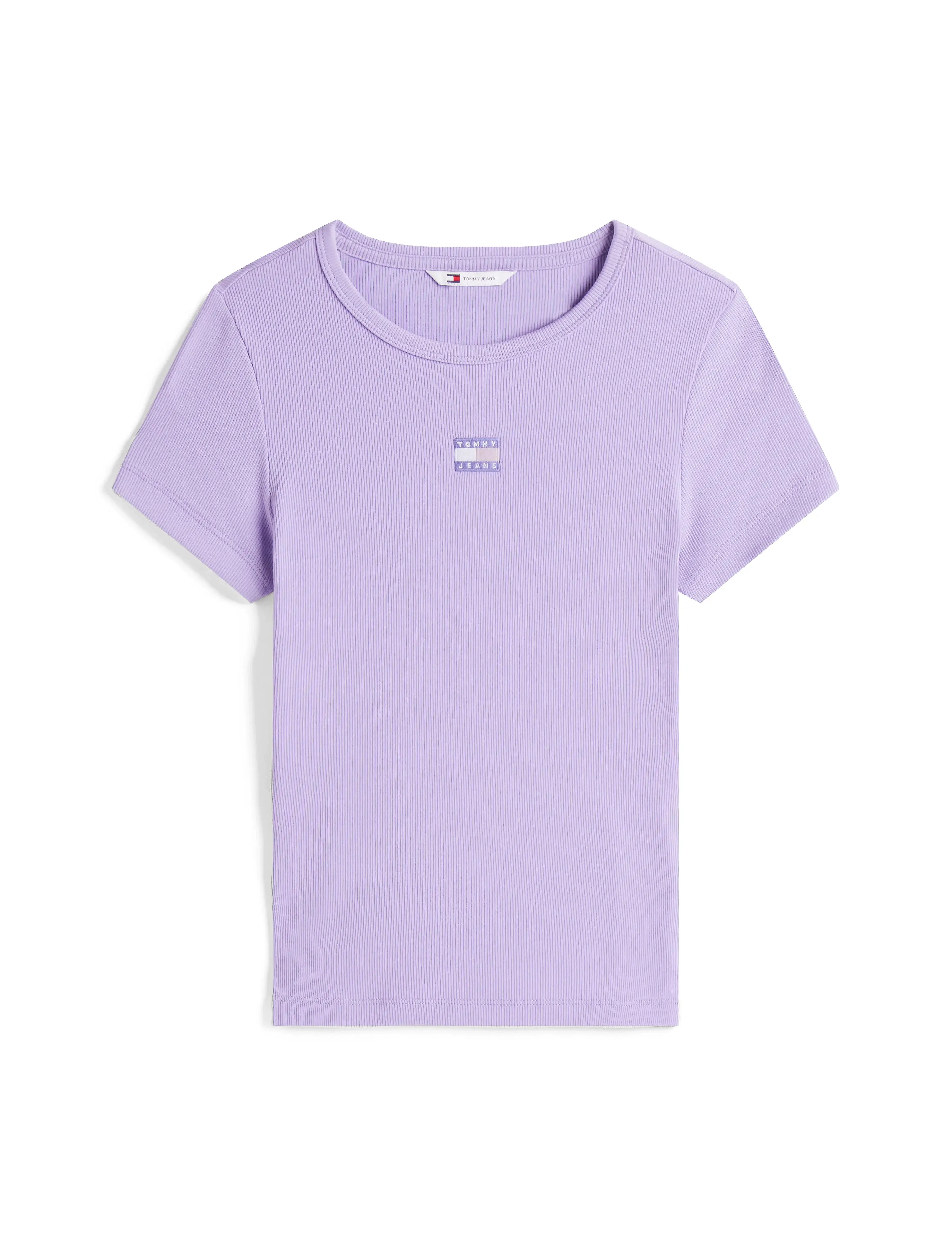Tommy Jeans - TJW SLIM BADGE RIB TEE - t-shirts - ophelia purple tonal - 5