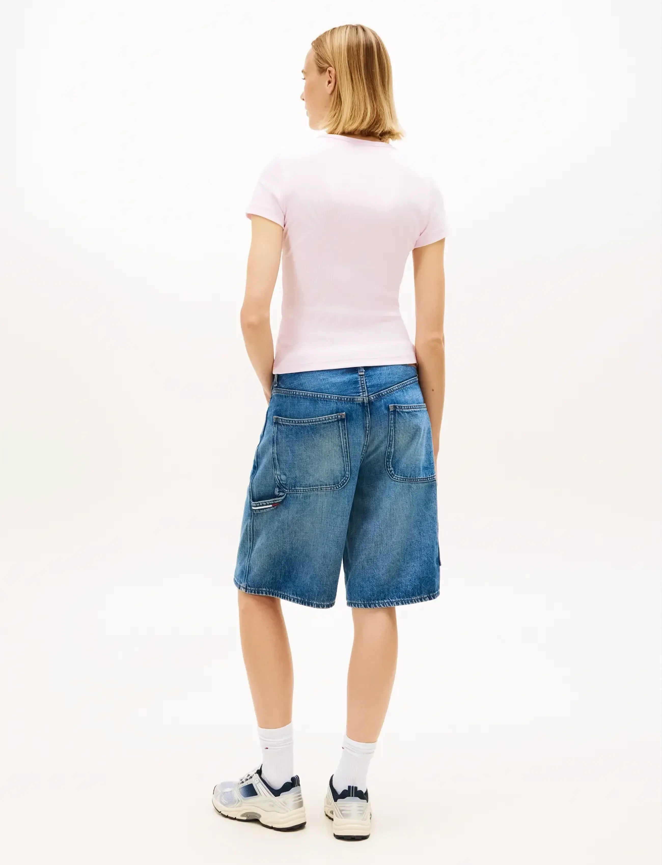 Tommy Jeans - TJW SLIM BADGE RIB TEE - t-särgid - pearly pink - 2