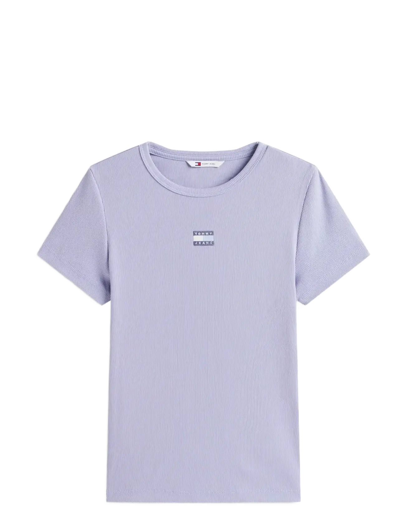Tommy Jeans TJW SLIM BADGE RIB TEE - Clothing - PERIWINKLE DUSK / purple